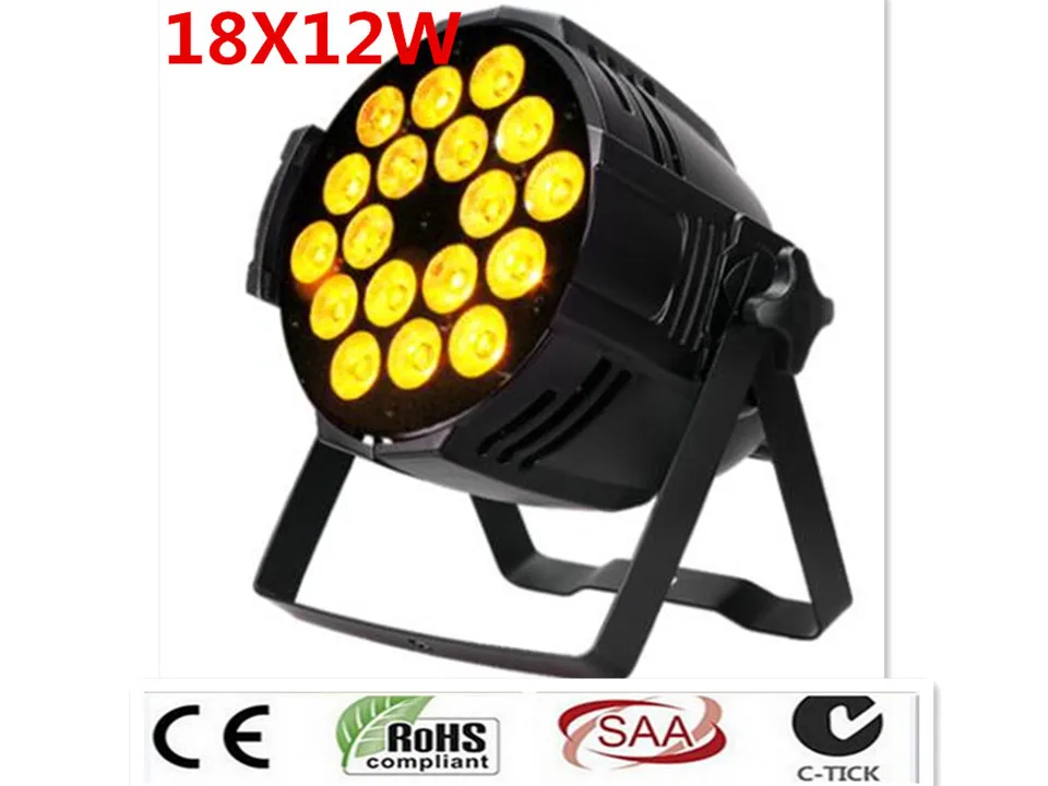 Светодиодный прожектор 4 unids/lote светодиодный 18x12 w rgbw в 1 quad led par can dj par64 светильник |