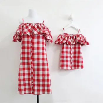 2019 Matching Family Outfits Summer Sling Plaid Mother Daughter Dresses Mom and Daughter Matching Clothes 3-7 Years Gilrs Dress
2019 Matching Family Outfits Summer Sling Plaid Mother Daughter Dresses Mom and Daughter Matching Clothes 3-7 Years Gilrs Dress