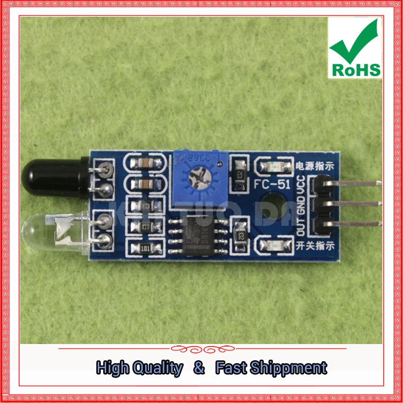 Infrared Barrier Module Obstacle Avoidance Vehicle Sensor Black & White Line Recognition Distance Adjustable board
Infrared Barrier Module Obstacle Avoidance Vehicle Sensor Black & White Line Recognition Distance Adjustable board