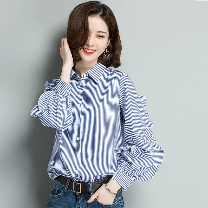 Lace Shirt Long Sleeve Han Fan Lotus Leaf Border Cotton Shirt New Blouse for Spring and Autumn 2019
Lace Shirt Long Sleeve Han Fan Lotus Leaf Border Cotton Shirt New Blouse for Spring and Autumn 2019