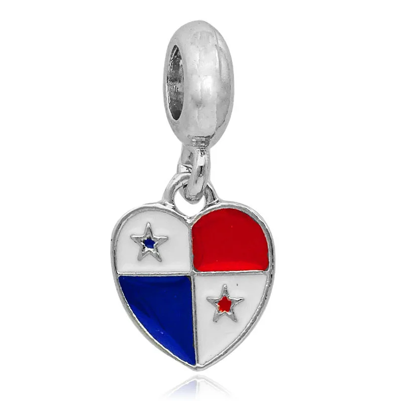 Free shipping 1PC European Silver Panama FLag Dangle Bead Charm Fits Pandora Charm Bracelets & Necklace diy Jewelry for Women
Free shipping 1PC European Silver Panama FLag Dangle Bead Charm Fits Pandora Charm Bracelets & Necklace diy Jewelry for Women