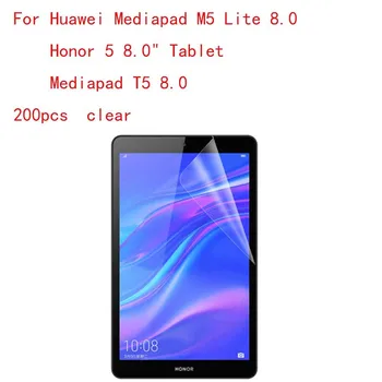 Transparent Tablet LCD film Screen Protector for M5 Lite /Honor 5 8.0"/T5 8.0 9H Anti-scratch without retail packing 200pcs/lot
Transparent Tablet LCD film Screen Protector for M5 Lite /Honor 5 8.0"/T5 8.0 9H Anti-scratch without retail packing 200pcs/lot