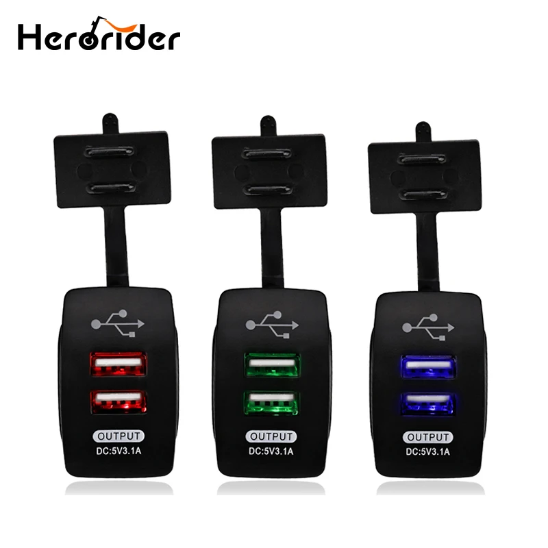 Herorider 5v 3.1a Car Dual USB Socket Boat Motor Motorcycle Waterproof Adapter Socket Motorbike 12v Led Light USB Charger
Herorider 5v 3.1a Car Dual USB Socket Boat Motor Motorcycle Waterproof Adapter Socket Motorbike 12v Led Light USB Charger