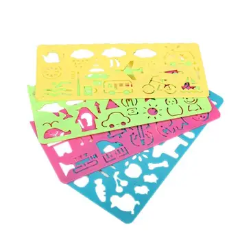 4 Pcs Cartoon Stationery Painting Ruler Candy Color School Painting Supplies Drafting Tool Art Drawing Template For Child Gift
4 Pcs Cartoon Stationery Painting Ruler Candy Color School Painting Supplies Drafting Tool Art Drawing Template For Child Gift