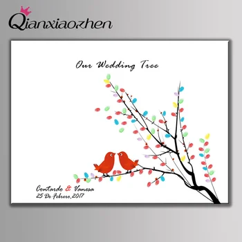 Qianxiaozhen Personalized Birds Fingerprint Wedding Guest Book Wedding Decoration Mariage Gastenboek All for Wedding Supplies
Qianxiaozhen Personalized Birds Fingerprint Wedding Guest Book Wedding Decoration Mariage Gastenboek All for Wedding Supplies