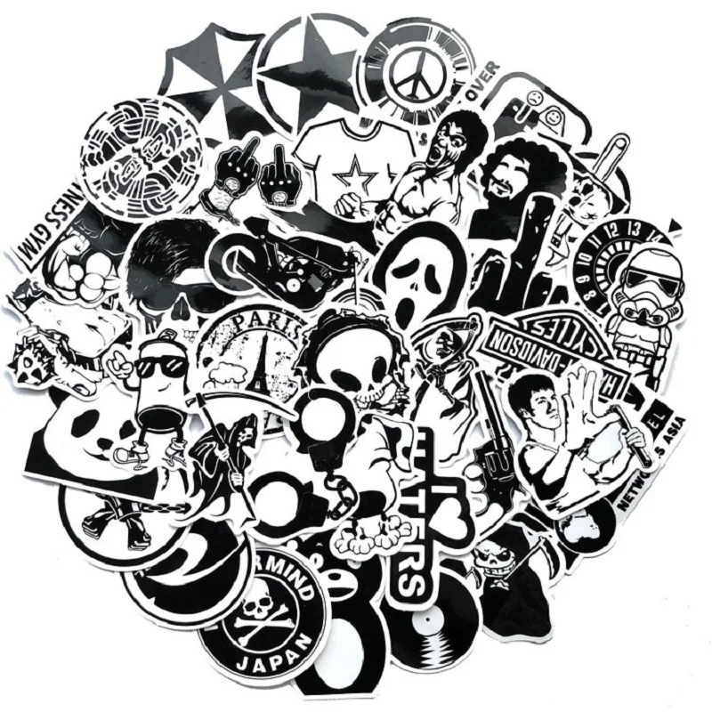 50PCS Black and Fashion white Stickers Laptops Macbook Skateboards Luggag Fridge Car Travel Case Notebook Waterproof Stickers
50PCS Black and Fashion white Stickers Laptops Macbook Skateboards Luggag Fridge Car Travel Case Notebook Waterproof Stickers