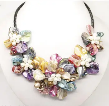 Sale New Style >>>>>Stunning Multicolor Freshwater Pearl Sea Shell Flower Leather Necklace 18"
Sale New Style >>>>>Stunning Multicolor Freshwater Pearl Sea Shell Flower Leather Necklace 18"