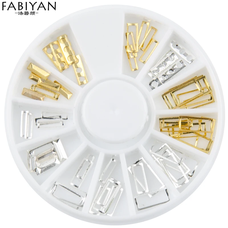 Nail Art Wheel Decoration 3D Tips DIY Design Manicure Tools Metal Gold Silver Hollow Rectangle Studs Accessories UV Gel Polish
Nail Art Wheel Decoration 3D Tips DIY Design Manicure Tools Metal Gold Silver Hollow Rectangle Studs Accessories UV Gel Polish