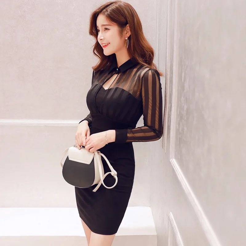 2020 Spring Women Dress Black Long Sleeve Gauze Patchwork Bodycon Dress Hollow Out Sexy Slim Party Bandage Mini Dresses Vestidos
2020 Spring Women Dress Black Long Sleeve Gauze Patchwork Bodycon Dress Hollow Out Sexy Slim Party Bandage Mini Dresses Vestidos