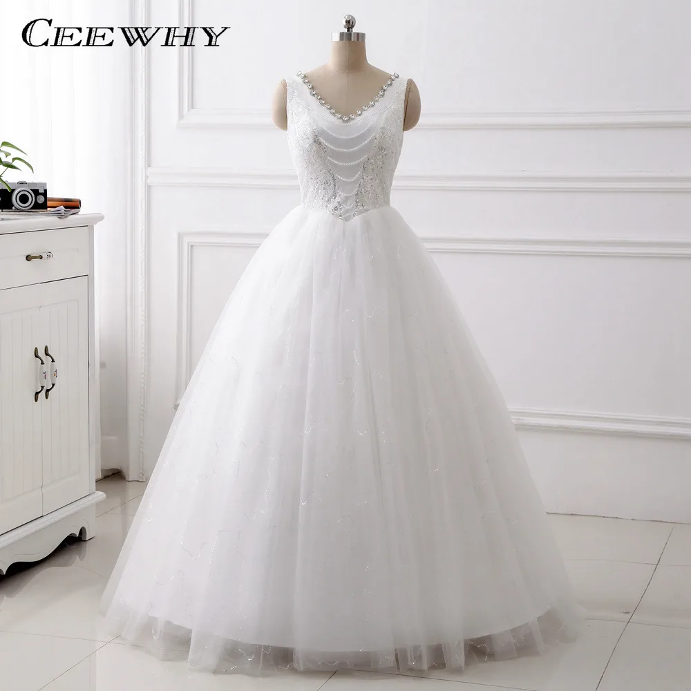 CEEWHY Vestido De Noiva Renda винтажное кружевное свадебное платье с v-образным вырезом