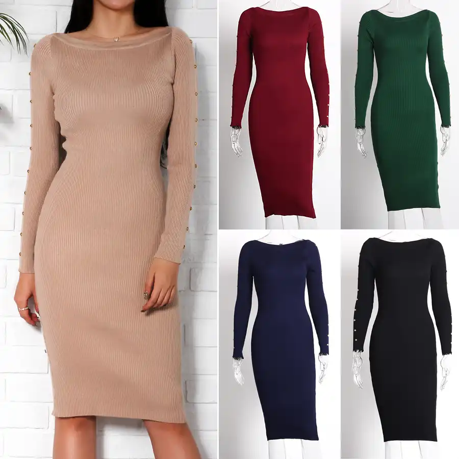 knee length jumper dress