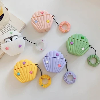 3D Cute Colorful Shell Stars Silicone Case for Apple Airpods 1 2 Wireless Earphone Headphone Candy Color Cover Charging Box
3D Cute Colorful Shell Stars Silicone Case for Apple Airpods 1 2 Wireless Earphone Headphone Candy Color Cover Charging Box