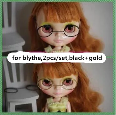 2pcs/set black and gold glasses Doll Accessories round-shaped electroplated frames glasses suitable for blyth doll gift toy girl
2pcs/set black and gold glasses Doll Accessories round-shaped electroplated frames glasses suitable for blyth doll gift toy girl