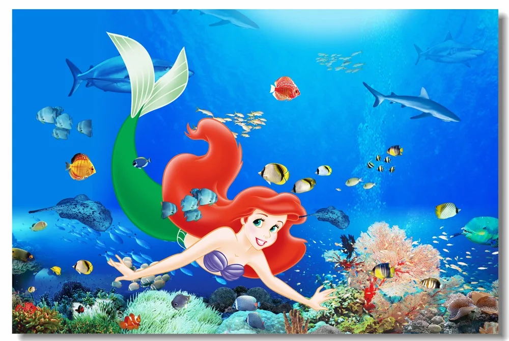 Custom Canvas Art The Little Mermaid Poster Little Mermaid Princess Wall Stickers Fairy Tale Wallpaper Mural Kids Decor #2570#
Custom Canvas Art The Little Mermaid Poster Little Mermaid Princess Wall Stickers Fairy Tale Wallpaper Mural Kids Decor #2570#