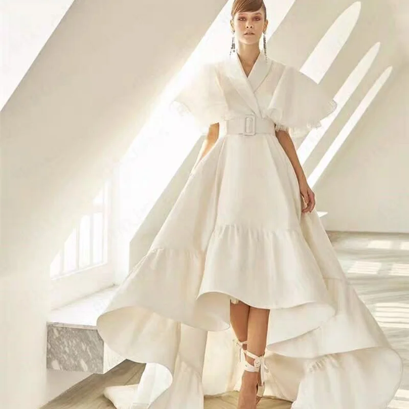 2019 Spring and Summer Fashion Elegant with Belt Vestidos Ruffles Solid Asymmetric Dress Women Long Dress
2019 Spring and Summer Fashion Elegant with Belt Vestidos Ruffles Solid Asymmetric Dress Women Long Dress