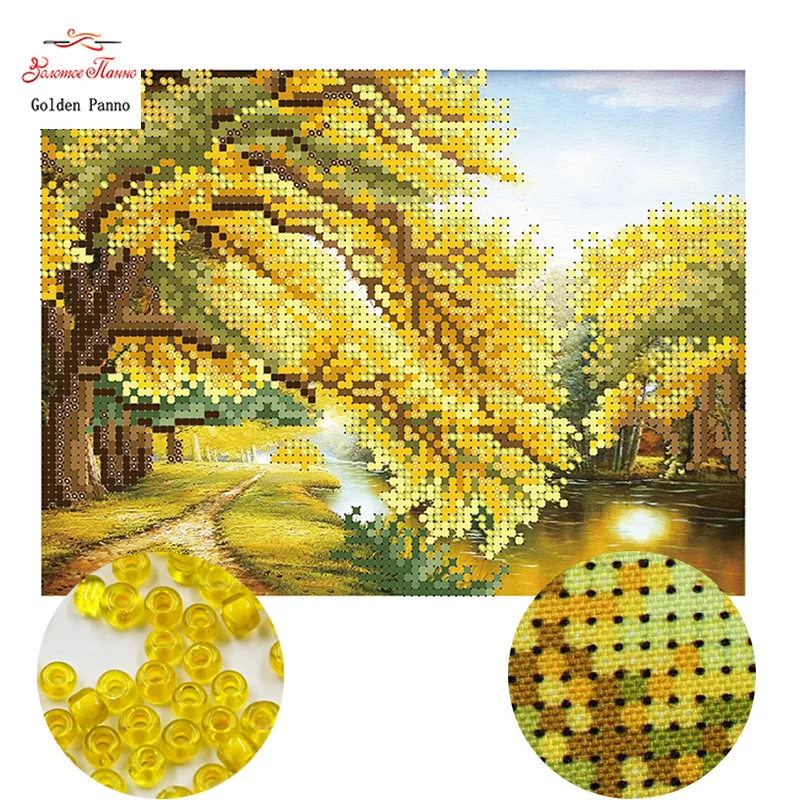 Golden Panno,Needlework DIY Cross stitch Sets For Embroidery kits autumn pattern Counted bead Cross-Stitching 0413
Golden Panno,Needlework DIY Cross stitch Sets For Embroidery kits autumn pattern Counted bead Cross-Stitching 0413