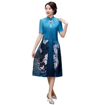 Shanghai Story 2019 Sprig Short Sleeve AoDai cheongsam Dress women's Faux Silk Vietnam ao dai Chinese traditional dress qipao
Shanghai Story 2019 Sprig Short Sleeve AoDai cheongsam Dress women's Faux Silk Vietnam ao dai Chinese traditional dress qipao