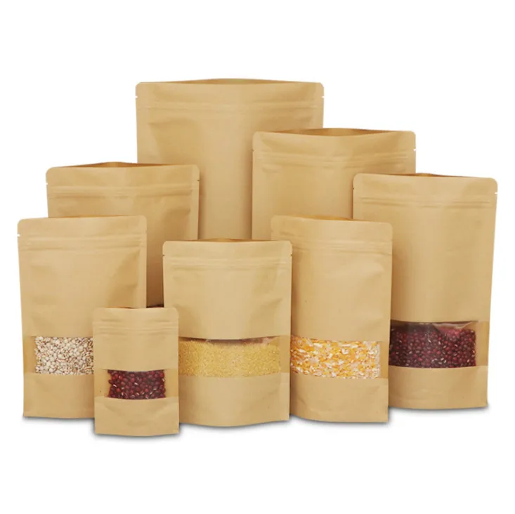 Kraft Paper Bags Sealed Gift Candy Bags Recyclable Food Container For Boutique Zip Lock Storage Packaging Shopping Bags
Kraft Paper Bags Sealed Gift Candy Bags Recyclable Food Container For Boutique Zip Lock Storage Packaging Shopping Bags