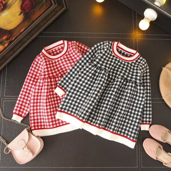 Children girl Spring Autumn Winter Knitted Sweater dress kids girls Fashion Long Sleeved Classic Plaid dresses Baby clothing
Children girl Spring Autumn Winter Knitted Sweater dress kids girls Fashion Long Sleeved Classic Plaid dresses Baby clothing