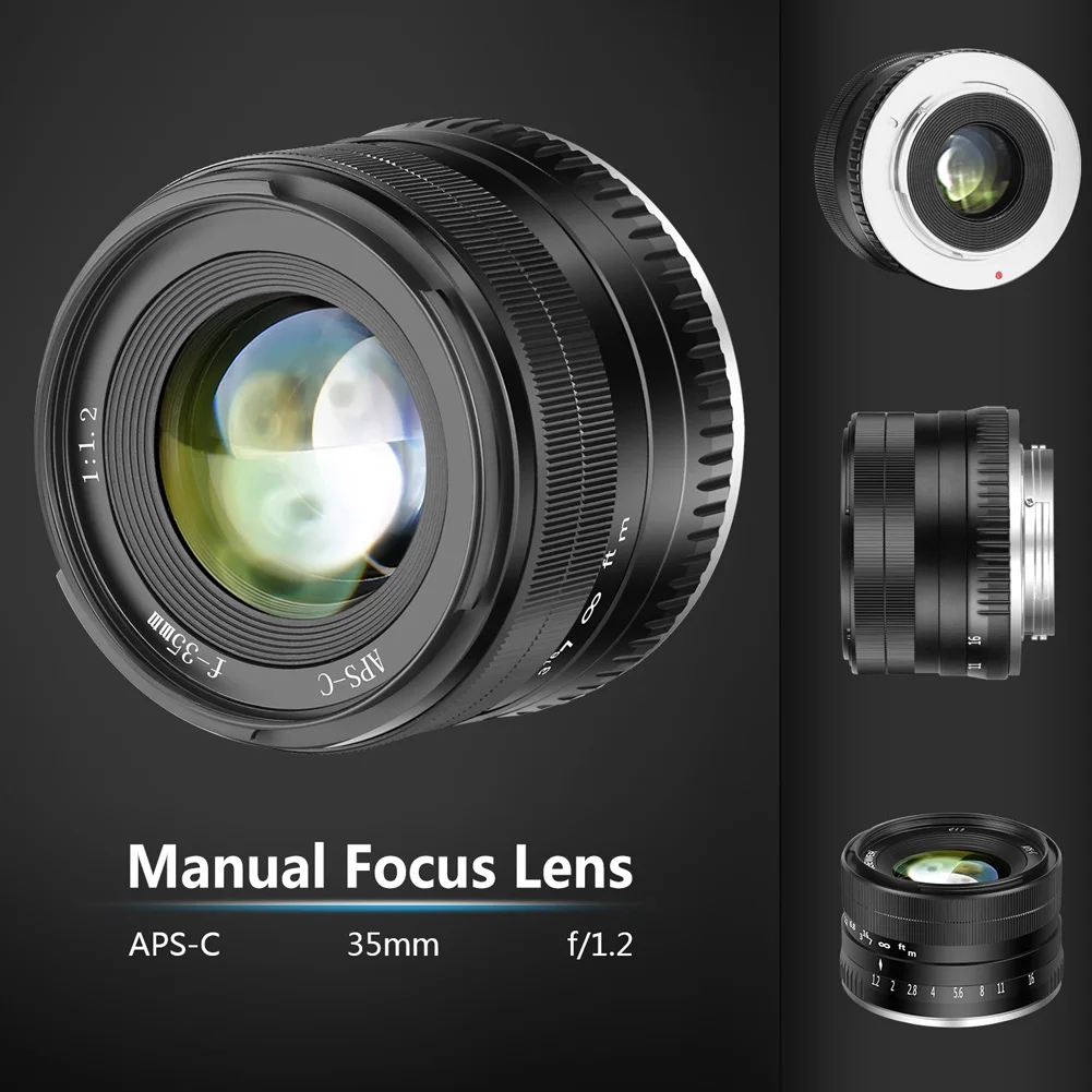 2019 Hot 35mm F1.2 Manual Focus Lens Metal Casing Durable Lighweight Lens for Fuji X For DOY
2019 Hot 35mm F1.2 Manual Focus Lens Metal Casing Durable Lighweight Lens for Fuji X For DOY