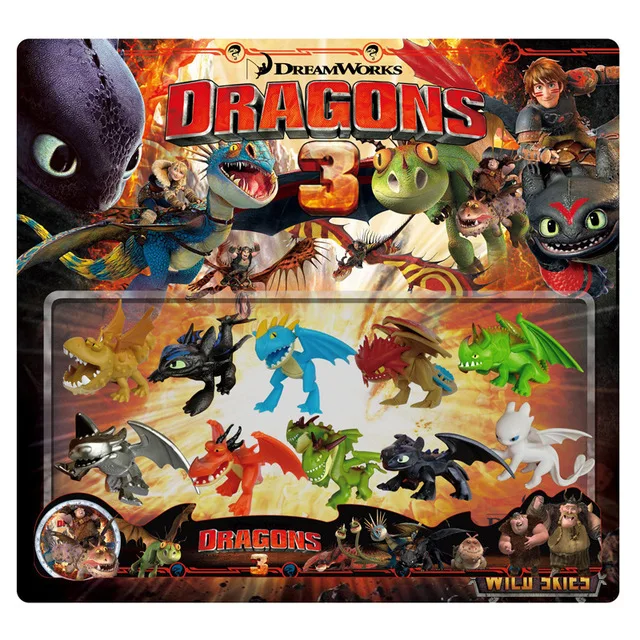 12pcs/set How to Train Your Dragon 3 Toothless Night Fury Action Figure Dragon Anime Figurines Dolls Kids Birthday Toy
12pcs/set How to Train Your Dragon 3 Toothless Night Fury Action Figure Dragon Anime Figurines Dolls Kids Birthday Toy