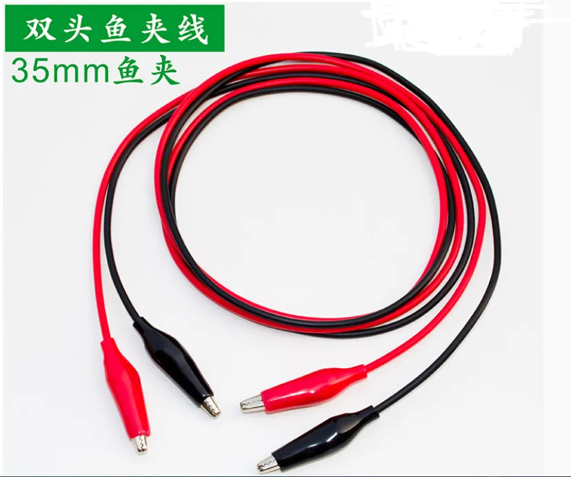 Wholesale 1Pair 1meter Double Red and Black Clips Crocodile Cable Alligator Jumper Wire Test Leads 35mm clamp #WPT604
Wholesale 1Pair 1meter Double Red and Black Clips Crocodile Cable Alligator Jumper Wire Test Leads 35mm clamp #WPT604