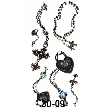 Wrist Heart Lock Key Chain 3D Tattoo Flash Sticker 19*9cm Waterproof Henna Tatoo Summer Style Temporary Body Art
Wrist Heart Lock Key Chain 3D Tattoo Flash Sticker 19*9cm Waterproof Henna Tatoo Summer Style Temporary Body Art