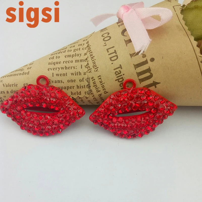50/100pcs Fashion 40mm sexy red lip crystal pendant/charm for diy necklace jewelry for Valentine's Day gift
50/100pcs Fashion 40mm sexy red lip crystal pendant/charm for diy necklace jewelry for Valentine's Day gift