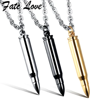 10pcs/lot Hip Hop Mens Bullet Pendant Necklace Colar Masculino Stainless Steel Necklaces Fashion Jewellery Hipster Men Jewelry
10pcs/lot Hip Hop Mens Bullet Pendant Necklace Colar Masculino Stainless Steel Necklaces Fashion Jewellery Hipster Men Jewelry