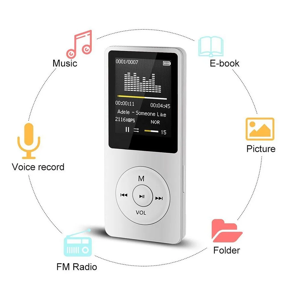 Portable MP3 Player Sport Walkman HiFi MP3 Music Players LCD Screen FM Radio Video Games Movie support memory TF card mp3 плеер
Portable MP3 Player Sport Walkman HiFi MP3 Music Players LCD Screen FM Radio Video Games Movie support memory TF card mp3 плеер