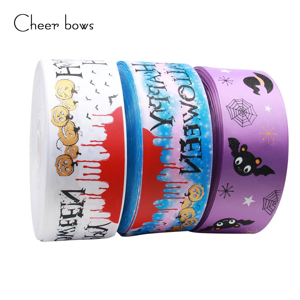 Cheer bow Halloween 75mm Grosgrain Ribbon Ribbon DIY Hairbow Clothes Material Gifts Packing Wrapping Wedding Party Ribbon 2y
Cheer bow Halloween 75mm Grosgrain Ribbon Ribbon DIY Hairbow Clothes Material Gifts Packing Wrapping Wedding Party Ribbon 2y