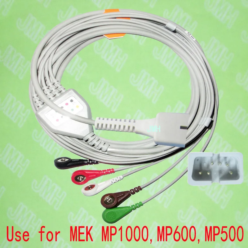 Compatible with DB9 6pin MEK MP1000,MP600 and MP500 ECG Machine the one-piece 5 lead cable and snap leadwire,IEC or AHA.
Compatible with DB9 6pin MEK MP1000,MP600 and MP500 ECG Machine the one-piece 5 lead cable and snap leadwire,IEC or AHA.