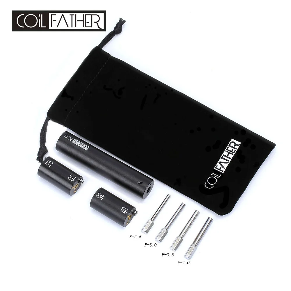 Original Coil Father Coiling Kit 25/30/35/40mm Heating Wire Coil Jig For Ecig DIY Rebuildable RDA RBA Coil Winding Jig Tool Kit
Original Coil Father Coiling Kit 25/30/35/40mm Heating Wire Coil Jig For Ecig DIY Rebuildable RDA RBA Coil Winding Jig Tool Kit