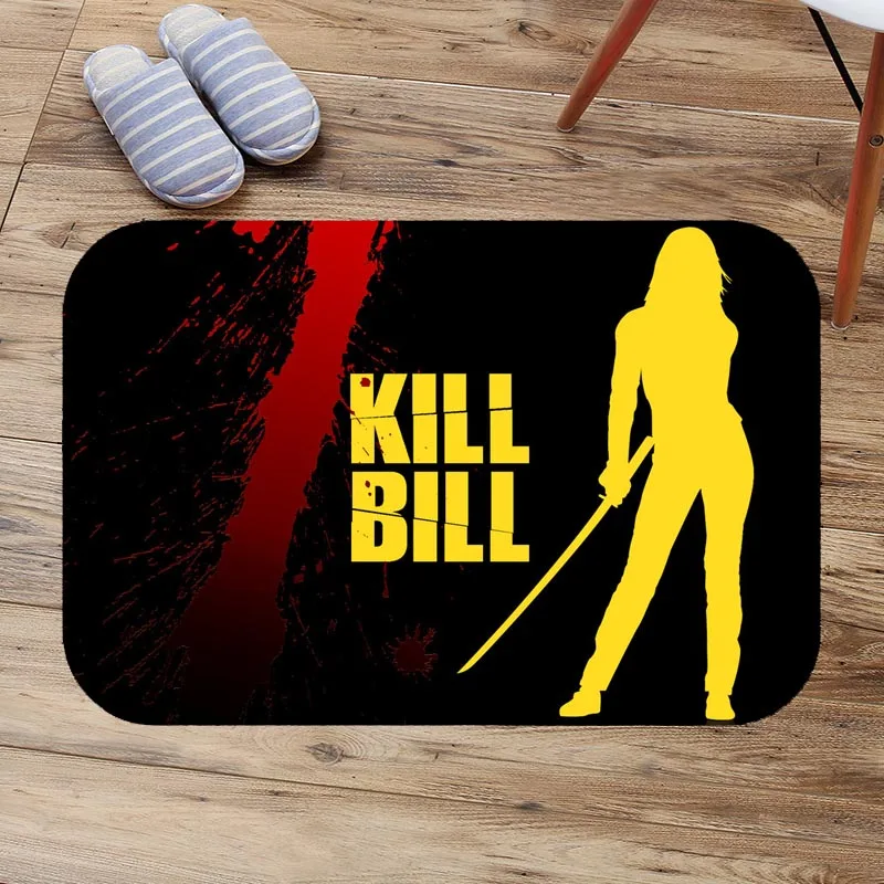 Kill Bill Pattern Противоскользящий замшевый ковер коврики для дверей индивидуальный