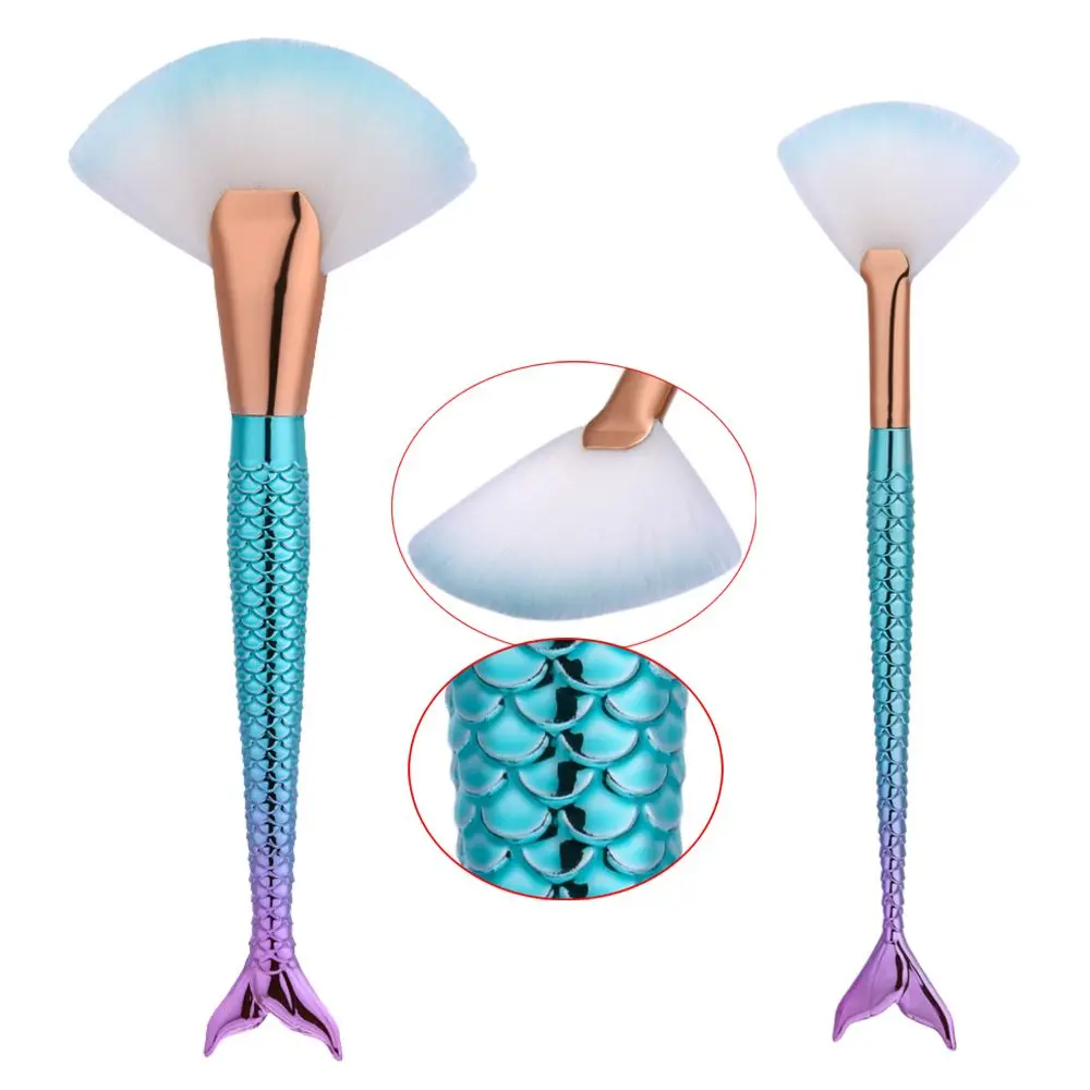 1 Pc Pro Mermaid Makeup Brush Large Fan Brush Blush Powder Foundation Brushes Make Up Beauty Tool
1 Pc Pro Mermaid Makeup Brush Large Fan Brush Blush Powder Foundation Brushes Make Up Beauty Tool