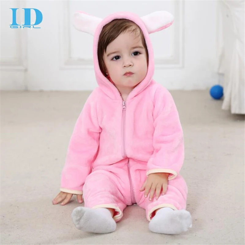 

IDGirl Baby Rompers Newborn Spring Winter Long Sleeve Clothes Infant Cartoon Flannel Clothing Baby Girl Boys Jumpsuits