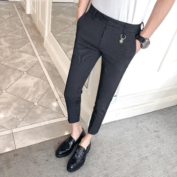 2019 new pinstripe pants men's Korean version of the self-cultivation stretch thin feet pants hair stylist tight-fitting trouser
2019 new pinstripe pants men's Korean version of the self-cultivation stretch thin feet pants hair stylist tight-fitting trouser