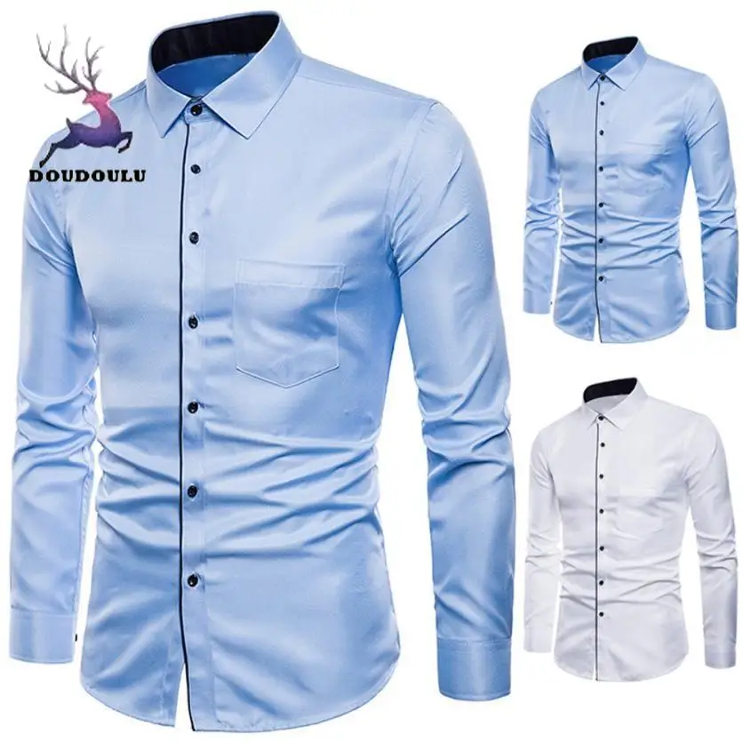 DOUDOULU Mens Long Sleeve Oxford Formal Casual Suits Slim Fit Tee Dress Shirts Blouse Top men shirts long sleeve 2018 #30
DOUDOULU Mens Long Sleeve Oxford Formal Casual Suits Slim Fit Tee Dress Shirts Blouse Top men shirts long sleeve 2018 #30