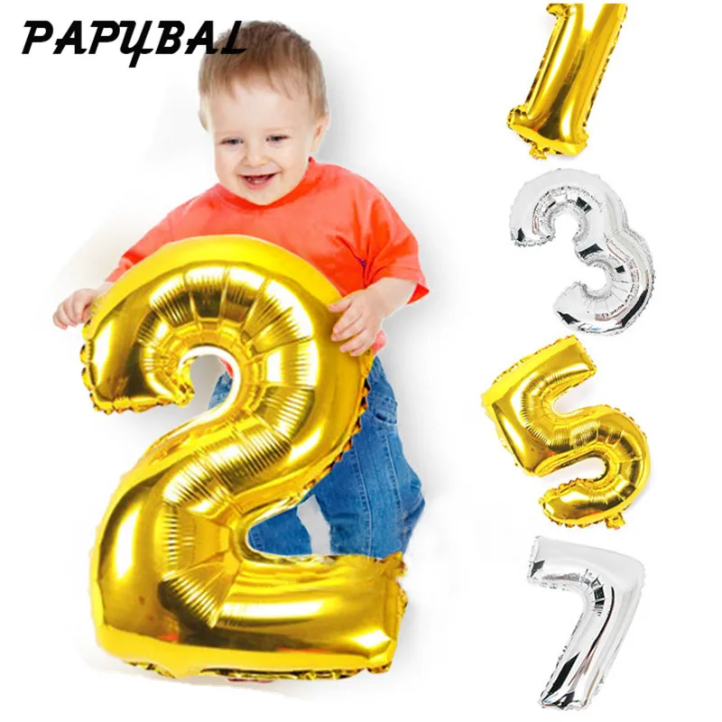 32inch Gold Silver Number Balloon Aluminum Foil Balloons Baby Happy Birthday Valentines Day Wedding Party Supplies Decoration
32inch Gold Silver Number Balloon Aluminum Foil Balloons Baby Happy Birthday Valentines Day Wedding Party Supplies Decoration