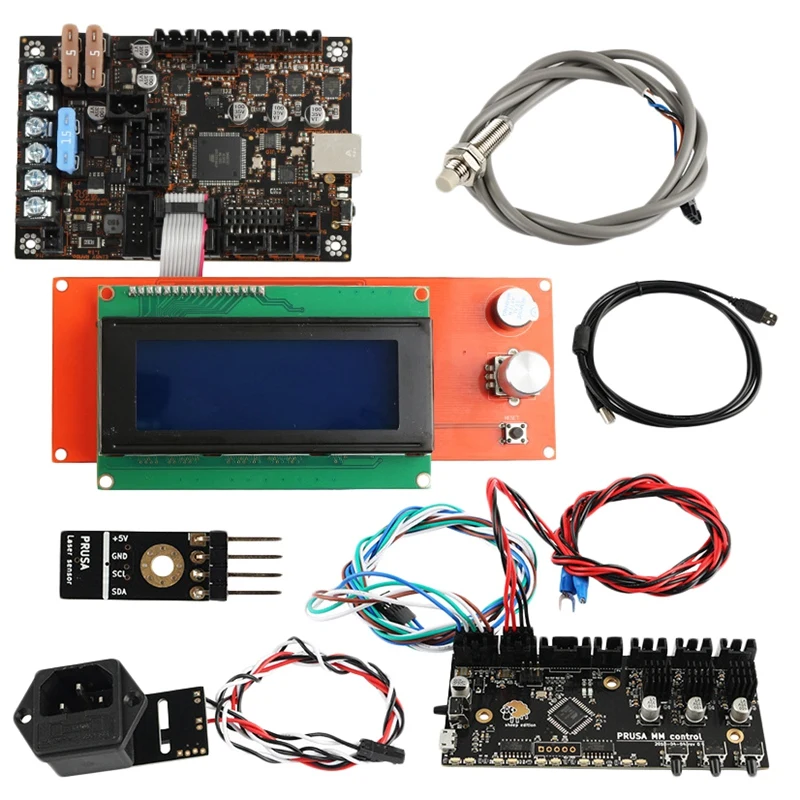 3D Printer Accessories Prusa I3 Mk3 Motherboard + Display + Mmu2 Control Board + Cut Detection Kit
3D Printer Accessories Prusa I3 Mk3 Motherboard + Display + Mmu2 Control Board + Cut Detection Kit