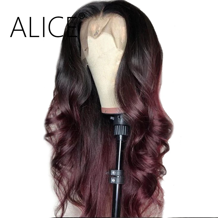 ALICE Body Wave Wig 99j Ombre Human Hair Wigs With Baby Hair Pre Plucked Lace Front Human Hair Wigs Burgundy Remy Lace Front Wig
ALICE Body Wave Wig 99j Ombre Human Hair Wigs With Baby Hair Pre Plucked Lace Front Human Hair Wigs Burgundy Remy Lace Front Wig