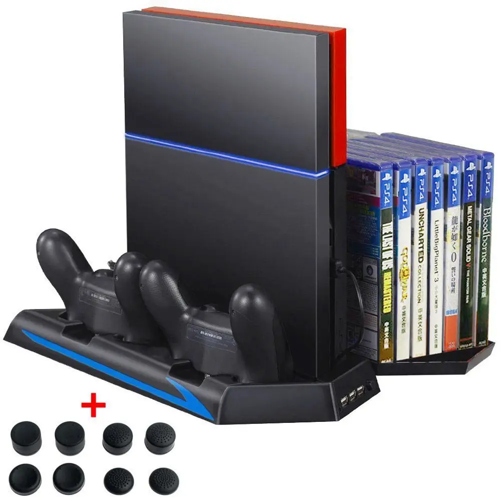 For PS4 Vertical Stand Cooling Fan Dual Charging Station for Playstation 4 DualShock 4 Controllers, with 2 USB HUB Charger Por
For PS4 Vertical Stand Cooling Fan Dual Charging Station for Playstation 4 DualShock 4 Controllers, with 2 USB HUB Charger Por