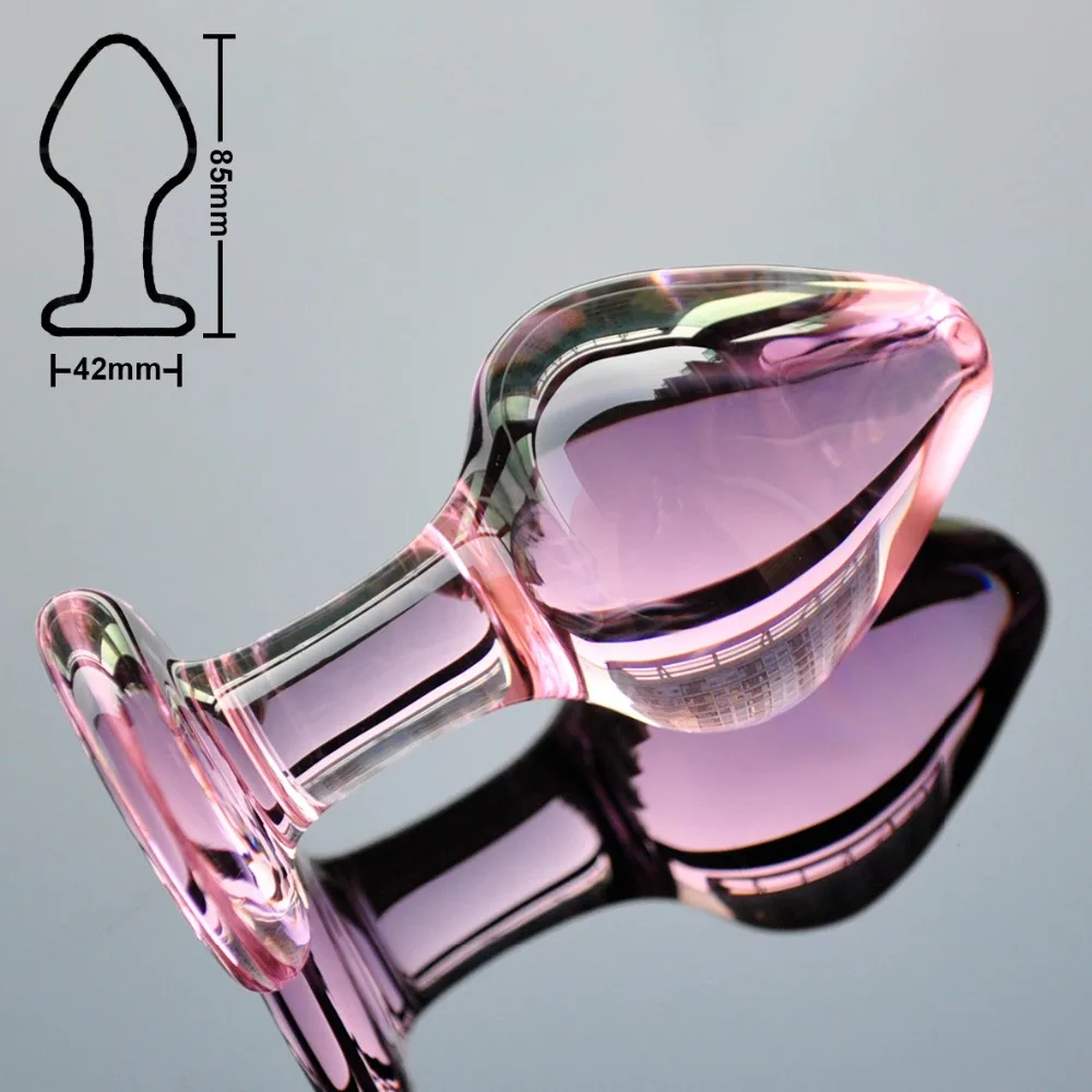 Play with favourite glass butt plug