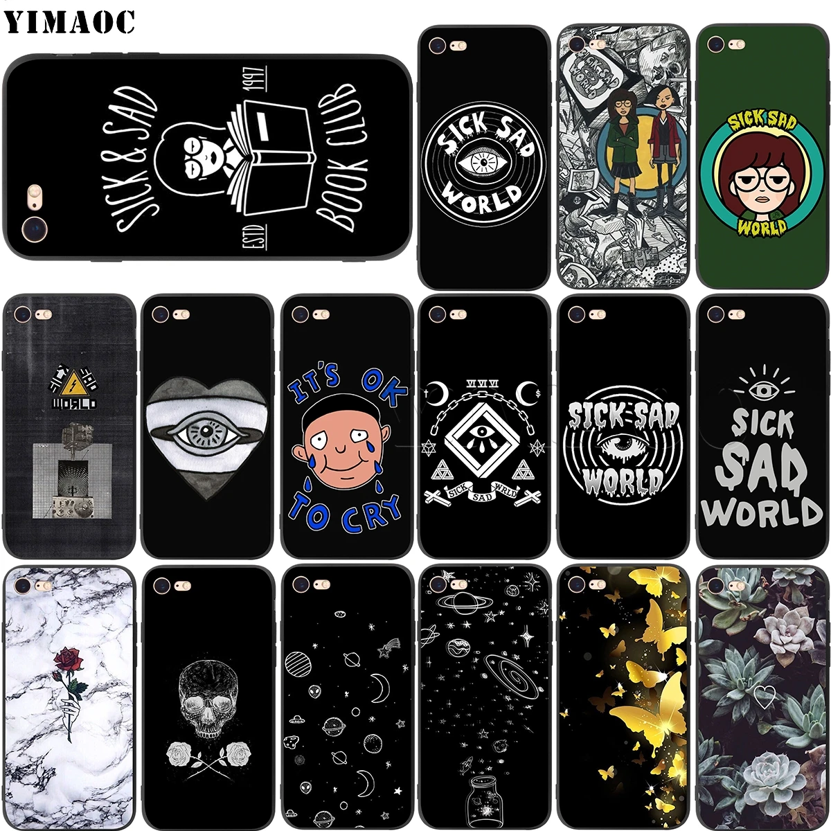 YIMAOC Sick Sad World Soft Silicone Case for iPhone 11 Pro XS Max XR X 8 7 6 6S Plus 5 5s se
YIMAOC Sick Sad World Soft Silicone Case for iPhone 11 Pro XS Max XR X 8 7 6 6S Plus 5 5s se