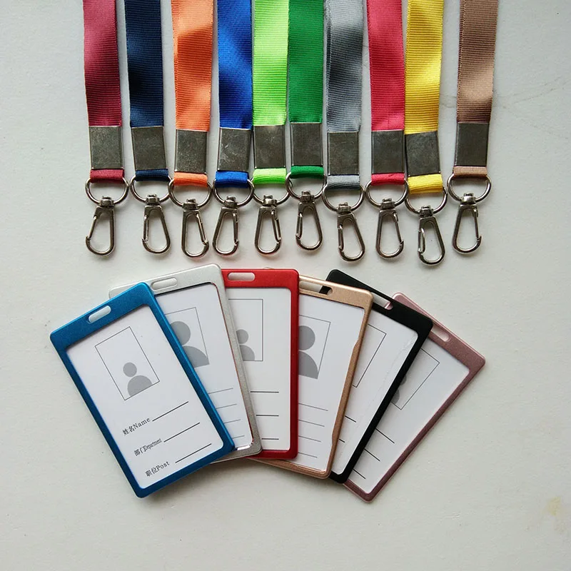 New Candy Colors Business Card Aluminum Alloy Metal Work Card Badge with Lanyard Id Holders For Men Women
New Candy Colors Business Card Aluminum Alloy Metal Work Card Badge with Lanyard Id Holders For Men Women