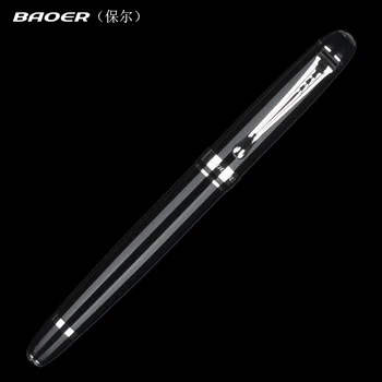 Baoer Luxury Black and Silver Clip Fountain Pen 0.5mm Metal Ink Pens with Gift Case
Baoer Luxury Black and Silver Clip Fountain Pen 0.5mm Metal Ink Pens with Gift Case