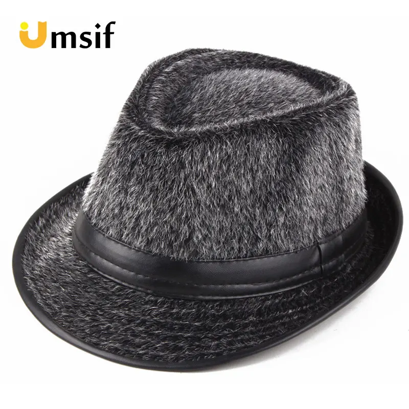 2018 New Brand Autumn Winter Men's Faux mink Solid Color Panama Fedoras Hat Classic Retro Jazz Hat For Men Gangster Trilby Caps
2018 New Brand Autumn Winter Men's Faux mink Solid Color Panama Fedoras Hat Classic Retro Jazz Hat For Men Gangster Trilby Caps