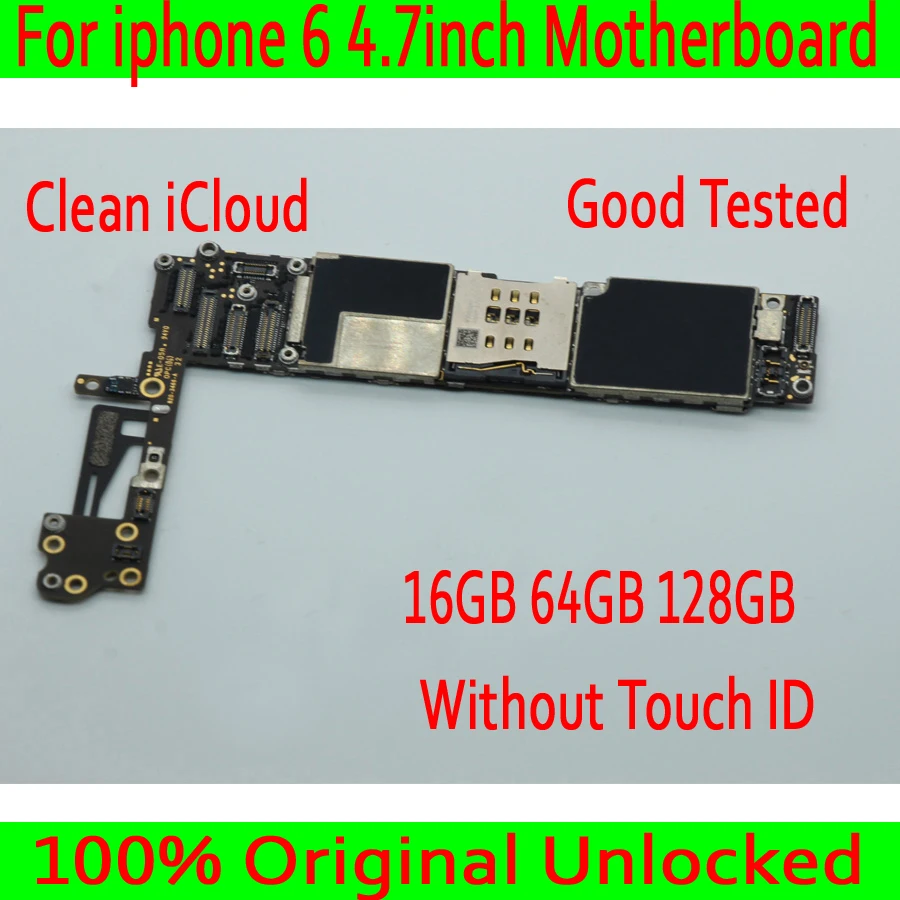 For iphone 6 4.7 inch Original unlocked Motherboard without Touch ID,100% Tested for iphone 6 Mainboard 16GB / 64GB / 128GB
For iphone 6 4.7 inch Original unlocked Motherboard without Touch ID,100% Tested for iphone 6 Mainboard 16GB / 64GB / 128GB