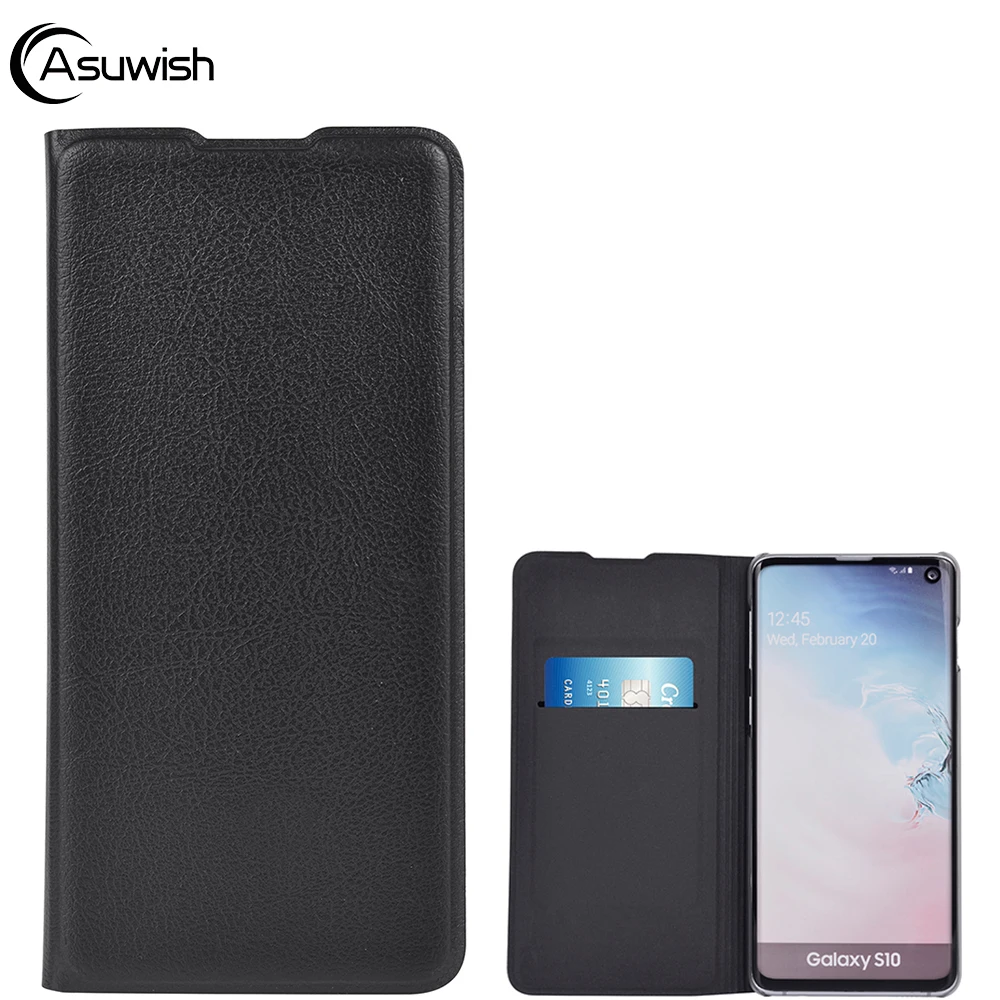Кожаный чехол портмоне с откидной крышкой для Samsung Galaxy S10 5G плюс S10e S9 M20 M10 J4 J6 2018 A6 A7