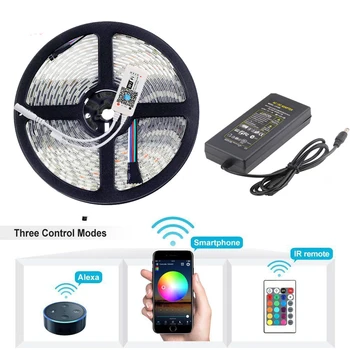 DC24V 5M 10M 15M Wireless Phone Control WiFi LED Strip Works With Alexa Google Home IFFFT SMD 5050 12V RGB Tape Ribbon
DC24V 5M 10M 15M Wireless Phone Control WiFi LED Strip Works With Alexa Google Home IFFFT SMD 5050 12V RGB Tape Ribbon